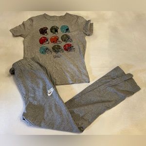 Nike Boys Lightweight cotton Joggers and Gap Football Tee Boys